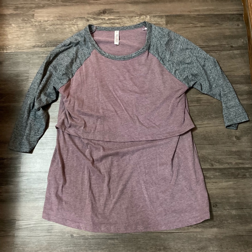 Latched Mama Raglan Nursing Tee